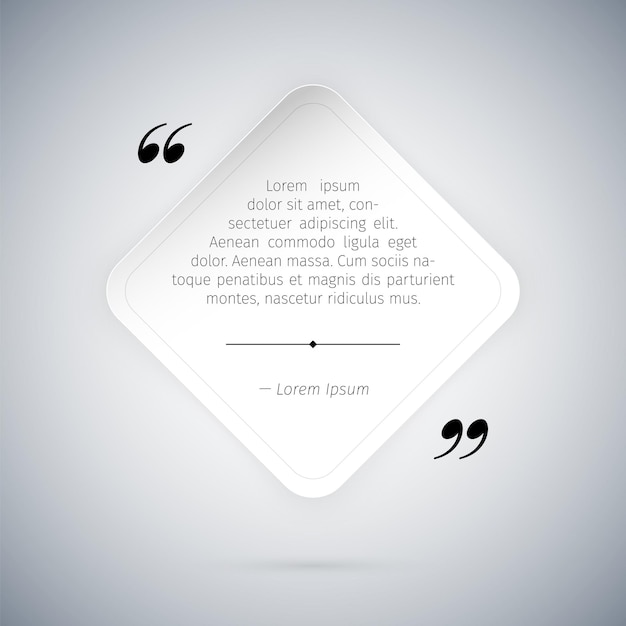 Quote on White Paper Sheet Template