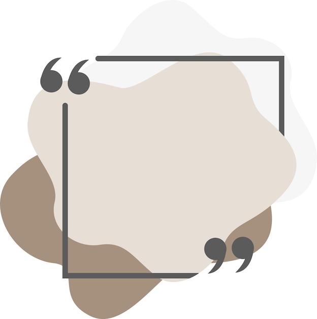 Quote with Abstract Blob Shape Vector Background Design