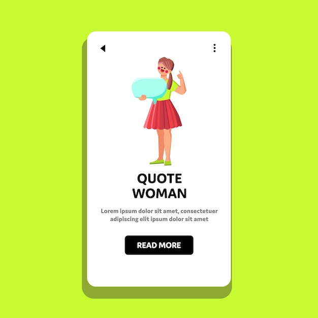 Quote woman vector