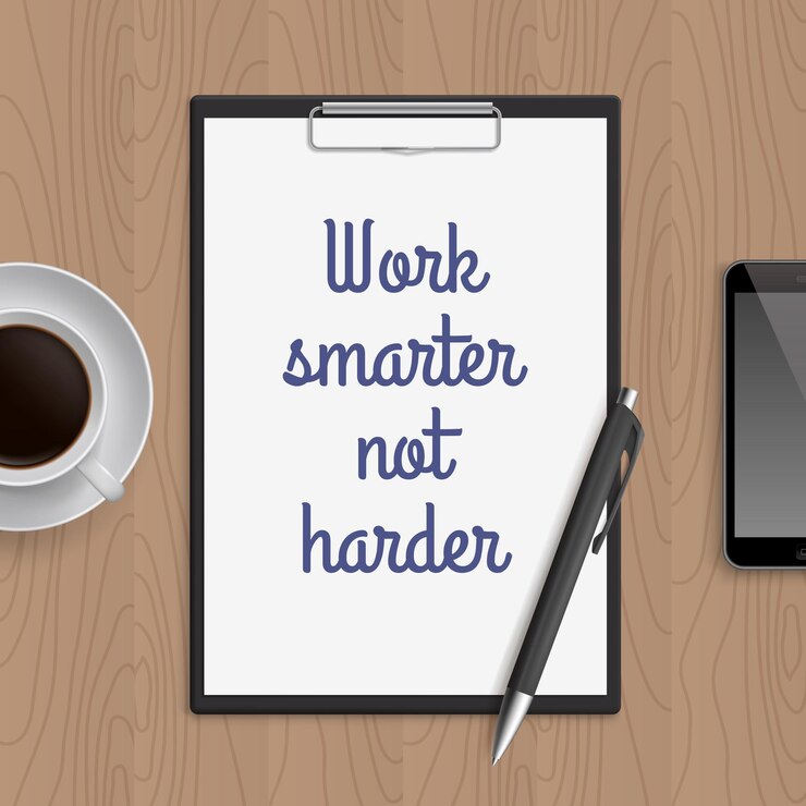 Vector quote work smarter not harder