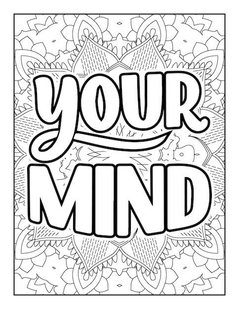 Quotes Coloring Pages Quotes 긍정적인 인용구 색칠하기 영감을 주는 인용구 타이포그래피 인용구