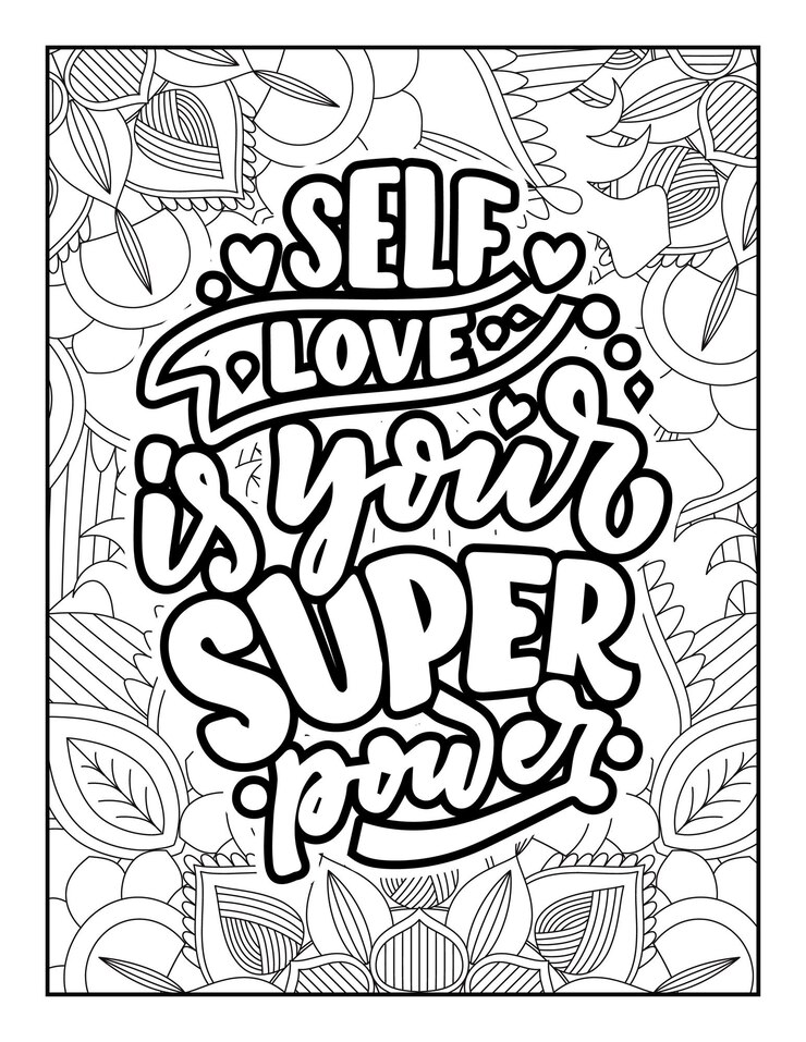 Quotes Coloring Pages Quotes 긍정적인 인용구 색칠하기 영감을 주는 인용구 타이포그래피 인용구