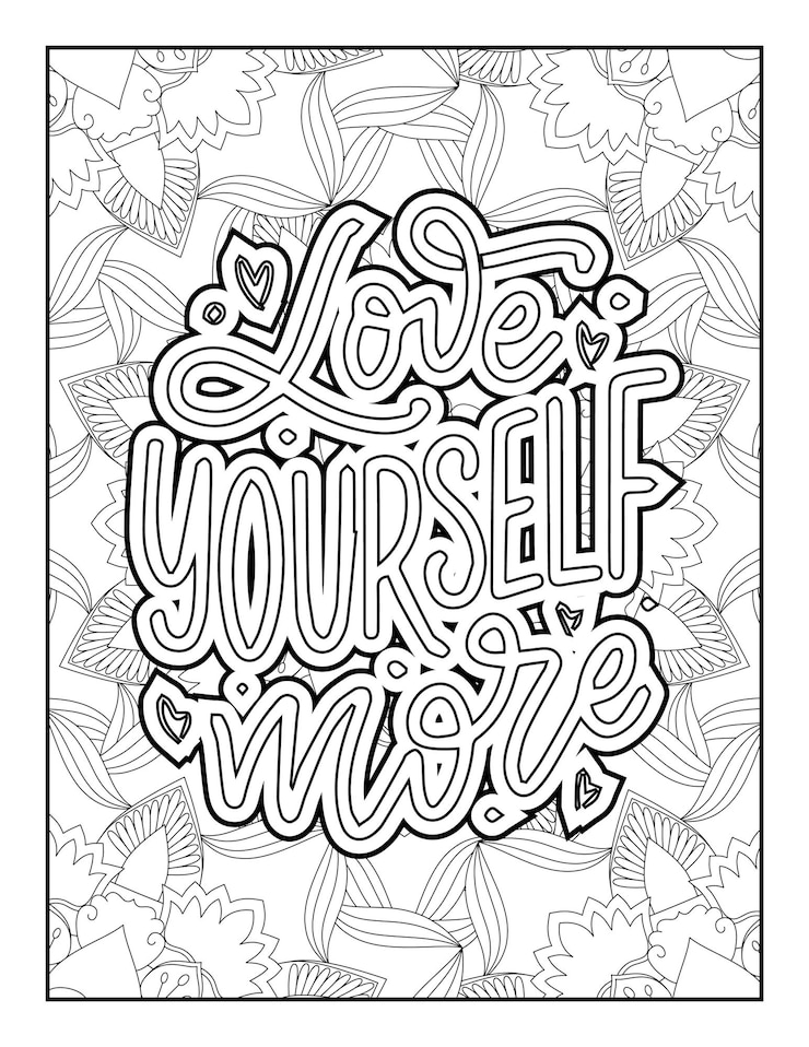 Quotes Coloring Pages Quotes 긍정적인 인용구 색칠하기 영감을 주는 인용구 타이포그래피 인용구