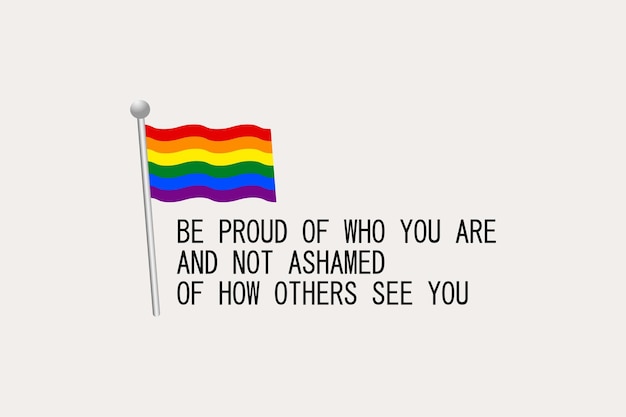 Quotes Pride Flags LGBT regenboog logo ontwerp icoon vector suistable Pride Day en Month symboliek