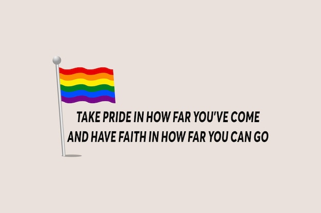 Quotes Pride Flags LGBT regenboog logo ontwerp icoon vector suistable Pride Day en Month symboliek