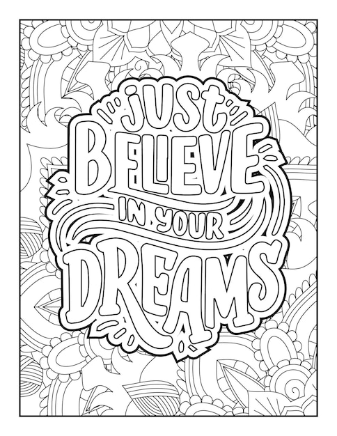 Vector quotes, quotes coloring pages, positive quotes, inspirational quotes, typography quotes