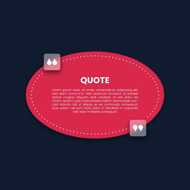 Quotes or testimonial box template