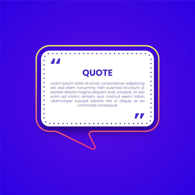 Quotes or testimonial speech bubbles template