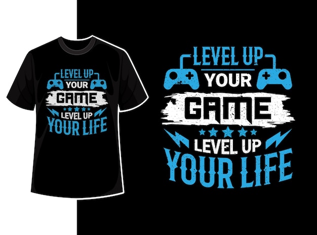 Quotes typography gaming t shirt design in vector