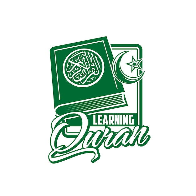 Quran learning icon holy book of Islam religion