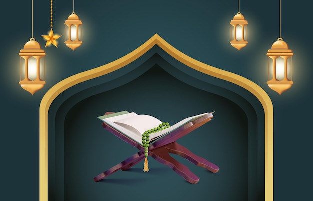 Quran ornamental abstract Ramadan background