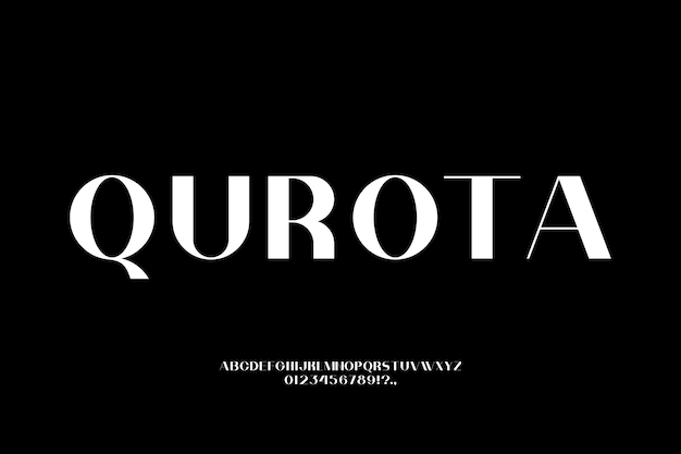 QUROTA FONT VECTOR DISPLAY UPPERCASE ELEGANCE EDITABLE