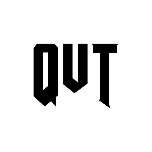 QUT letter logo ontwerp voor technologiebedrijf QUT logo ontwerp zwarte en witte kleurencombinatie QUT logo QUT vector QUT ontwerp QUT icoon QUT alfabet QUT typografie logo ontwerp