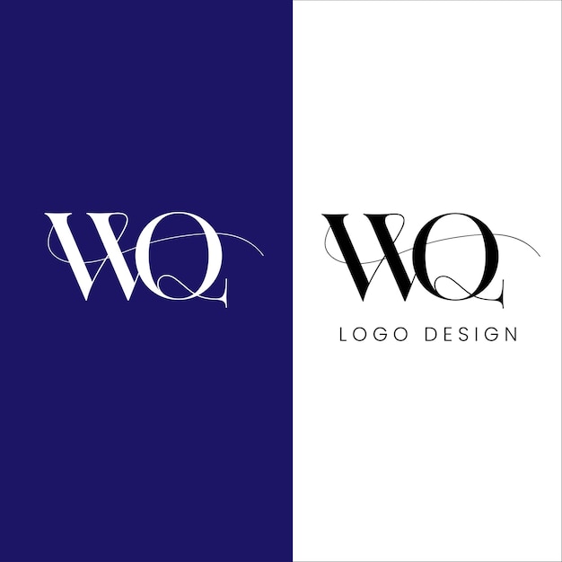 QW initial letter logo design