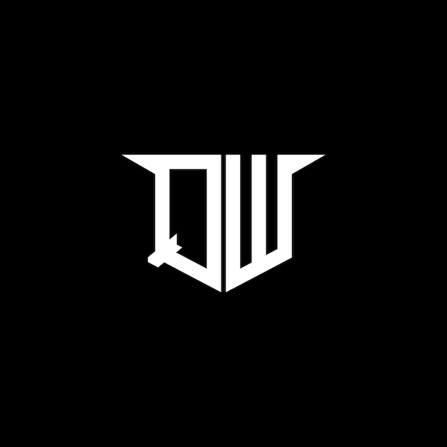 QW Modern Construction Logo with Symmetrical Design