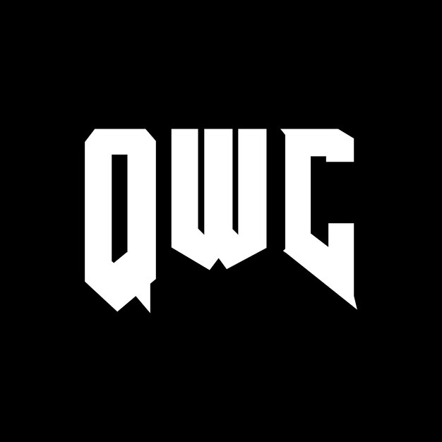 QWC letter logo ontwerp voor technologiebedrijf QWC logo ontwerp zwarte en witte kleurencombinatie QWC logo QWC vector QWC ontwerp QWC icoon QWC alfabet QWC typografie logo ontwerp