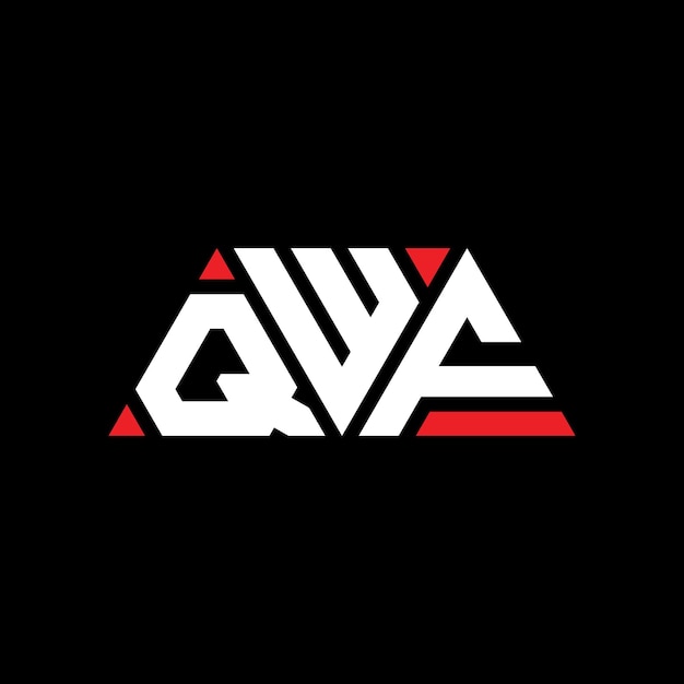 qwf triangle letter logo design with triangle shape qwf triangle logo design monogram qwf triangle vector logo template with red color qwf triangular logo simple elegant and luxurious logo qwf