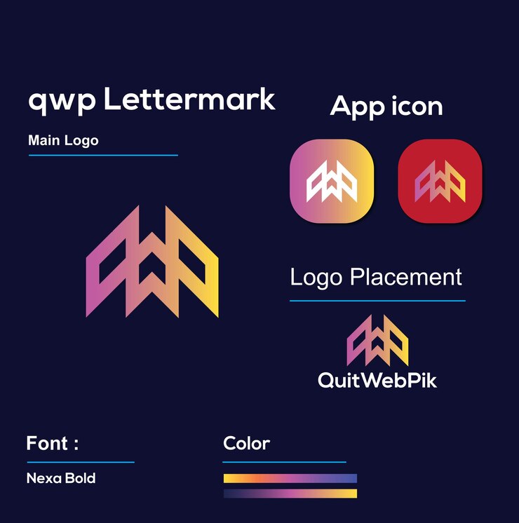 QWP letter logo design