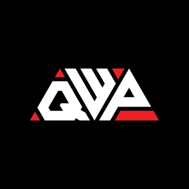 Логотип QWP треугольника с треугольной формой QWP триугольник дизайн логотипа монограмма QWP треюгольник вектор логотип шаблон с красным цветом QWP трекутный логотип простой элегантный и роскошный логотип QWP