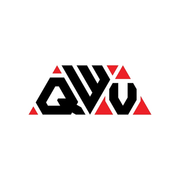 Vettore qwv triangolo lettera logo design con forma di triangolo qwv logo triangolo design monogramma qwv vettore triangolo logo modello con colore rosso qwv marchio triangolare semplice elegante e lussuoso logo qwv