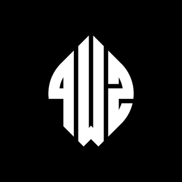 qwz circle letter logo design with circle and ellipse shape qwz ellipse letters with typographic style the three initials form a circle logo qwz circle emblem abstract monogram letter mark vector