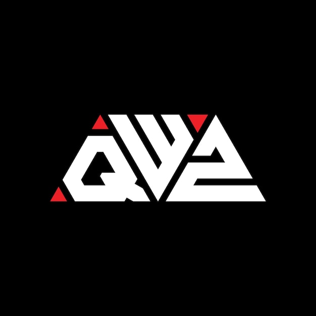 qwz triangle letter logo design with triangle shape qwz triangle logo design monogram qwz triangle vector logo template with red color qwz triangular logo simple elegant and luxurious logo qwz