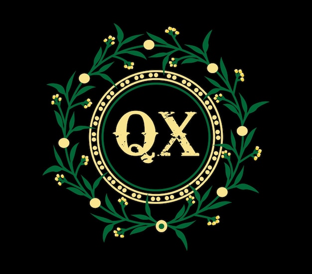 QX letter logo ontwerp met een cirkelvorm QX cirkel en kubusvormig logo ontwerp QX monogram busine