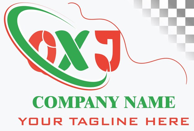 Vector qxj letter logo design