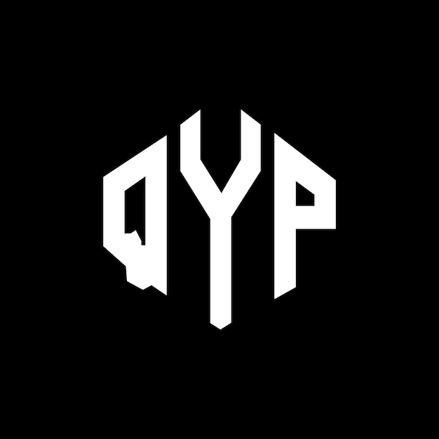 벡터 다각형 모양의 qyp 글자 로고 디자인 qyp 다각형 및 큐브 모양 로고 설계 qyp 육각형 터 로고 템플릿 색과 검은색 qyp 모노그램 비즈니스 및 부동산 로고