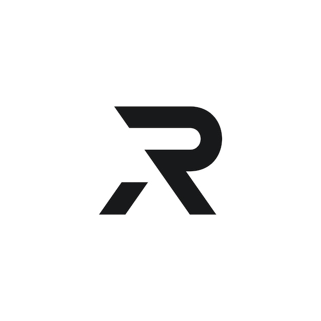 R と A の抽象的なイニシャル文字モノグラム ベクトルのロゴの設計