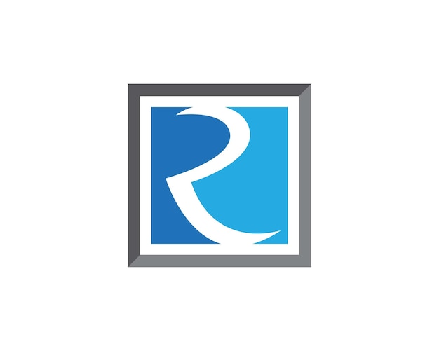R brief logo sjabloon