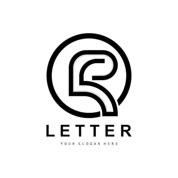Vector r brief logo vector alfabet symbool ontwerp voor merklogo's met beginletter