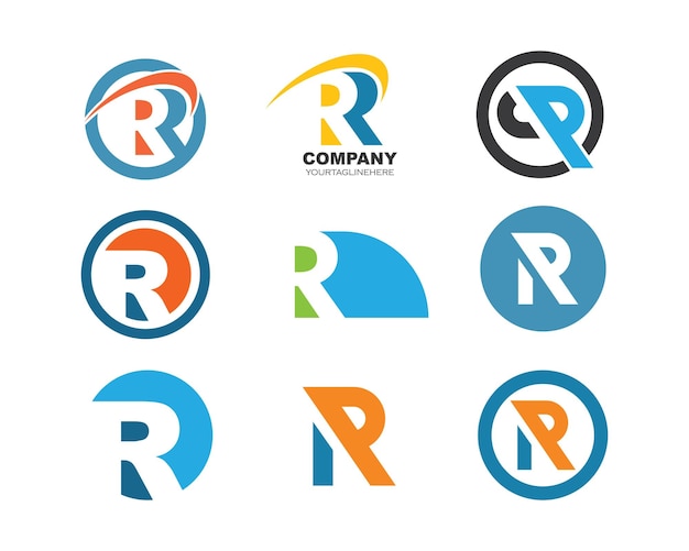 R brief logo zakelijke vector