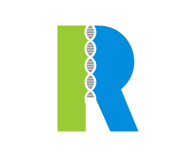 Vector r-brief met dna-helix erin