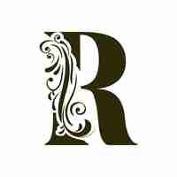 Vector r creative letter logo design