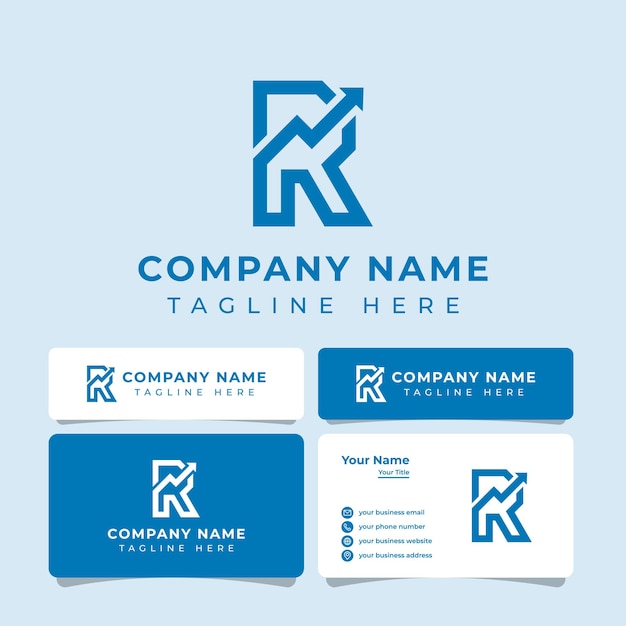 R Financieel Logo, geschikt voor elk financieel bedrijf.