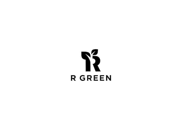 r green logo design vector illustration