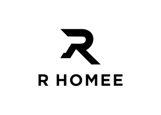 R home logo design illustrazione vettoriale