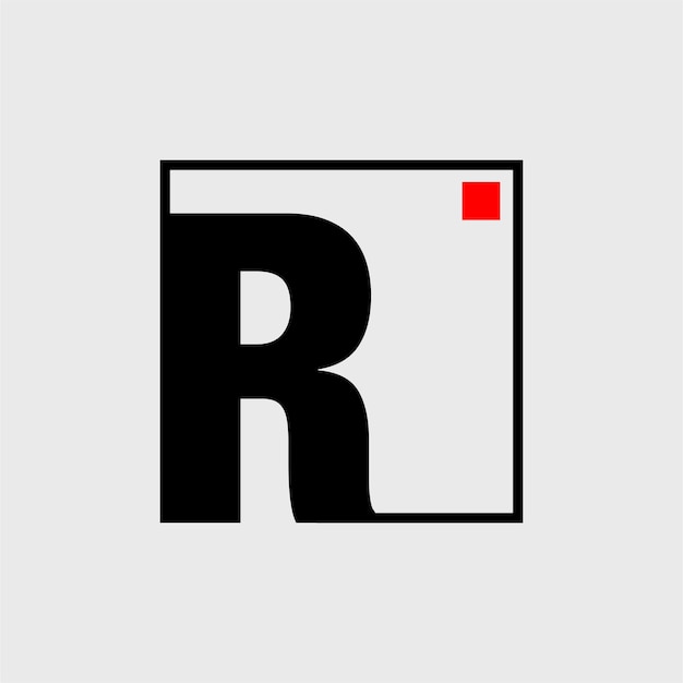 R initial letter vector icon R company name