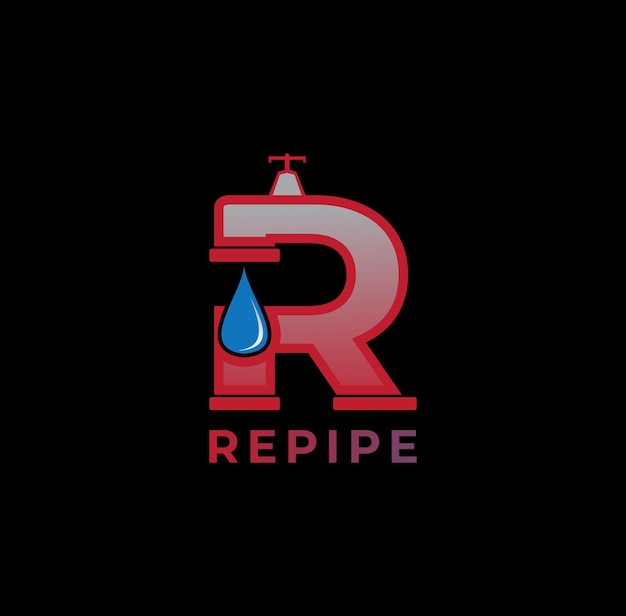 repipe 로고 디자인을 위한 r 이니셜