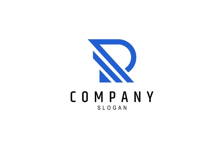 Premium Vector | R letter blue vector logo design