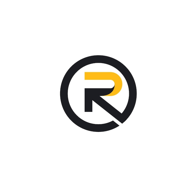 R letter circle icon vector design