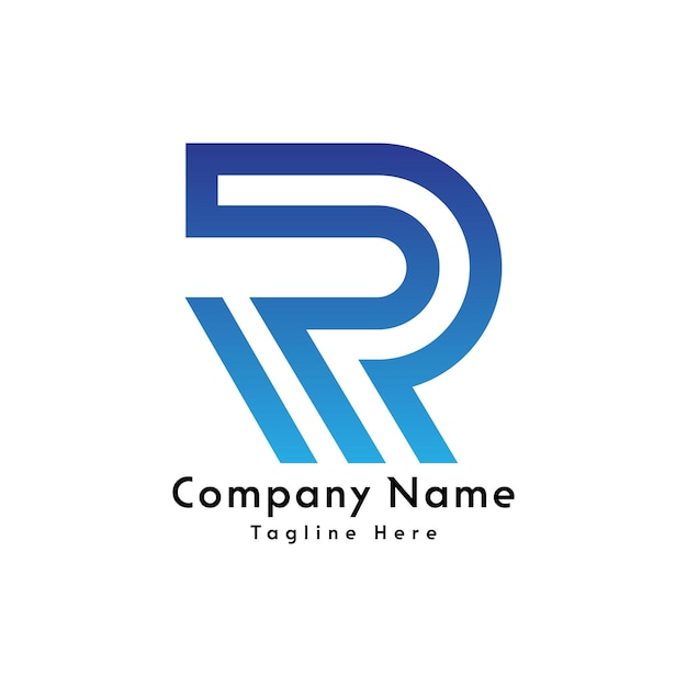 R letter creative logo design icon