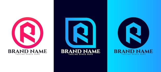 R letter logo, abstract letter r logo template