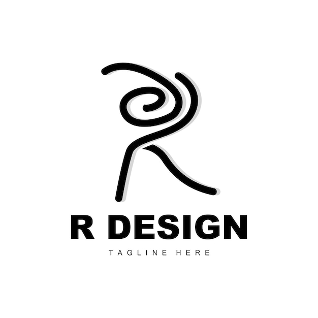 R 文字ロゴ アルファベット ベクトル頭文字 R 製品ブランド ロゴタイプ デザイン