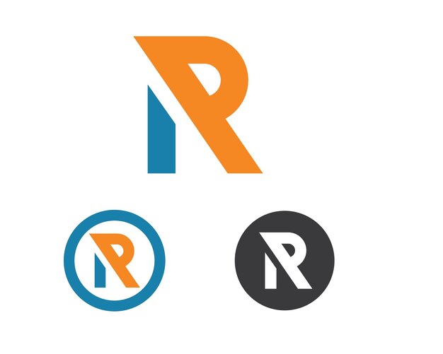 R letter logo business vector