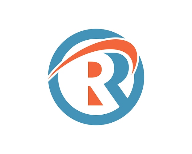 R letter logo business vector