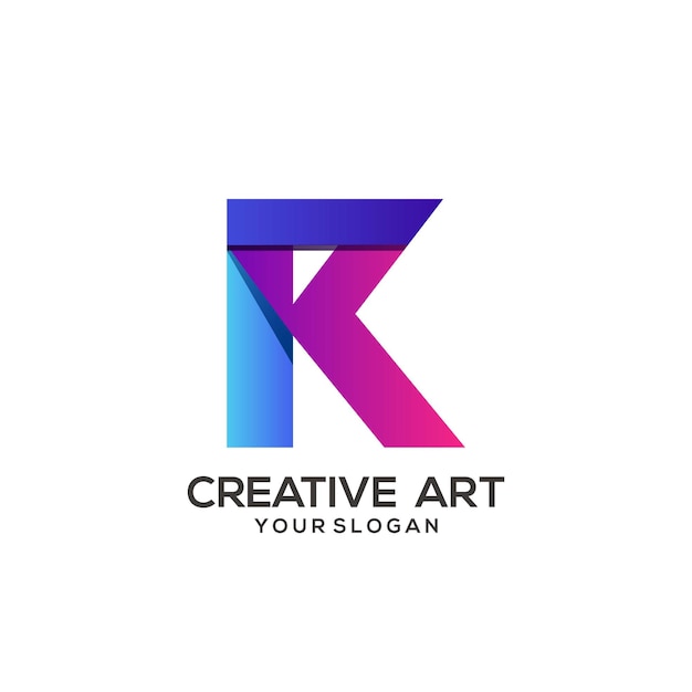 R letter logo colorful gradient design