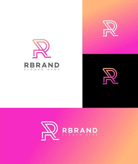 Vector r letter logo icon brand identity r letter sign symbol template