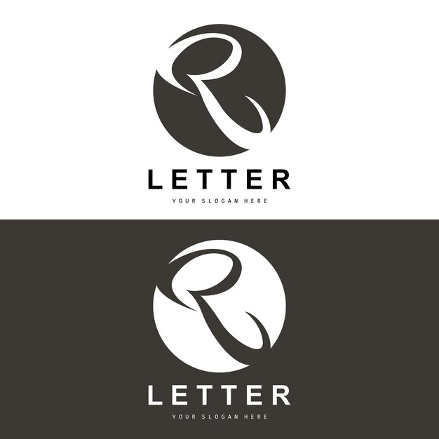 R Letter Logo Vector Alphabet Symbol Design For Brand Logos With Initial Letter